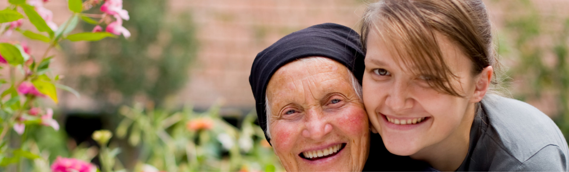 caregiver and patient so happy